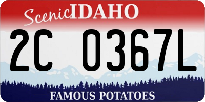 ID license plate 2C0367L