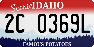 ID license plate 2C0369L