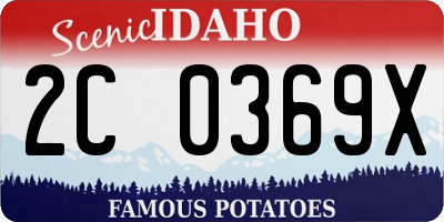 ID license plate 2C0369X