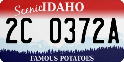 ID license plate 2C0372A