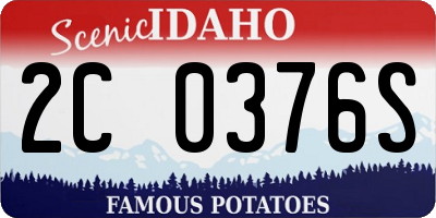 ID license plate 2C0376S