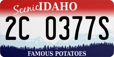 ID license plate 2C0377S