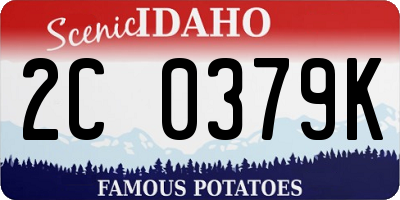 ID license plate 2C0379K