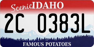 ID license plate 2C0383L