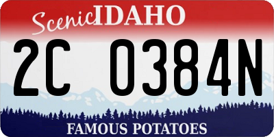 ID license plate 2C0384N