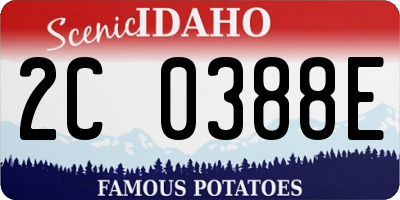 ID license plate 2C0388E