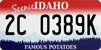 ID license plate 2C0389K