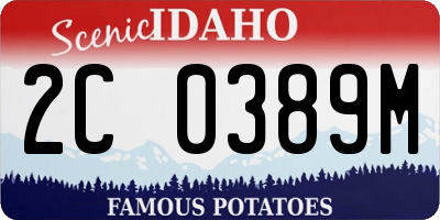 ID license plate 2C0389M