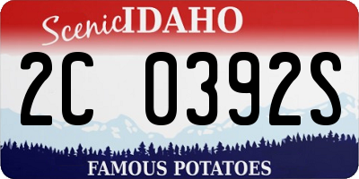ID license plate 2C0392S