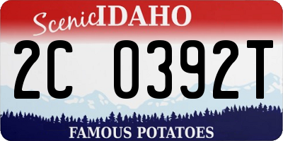 ID license plate 2C0392T