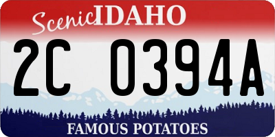 ID license plate 2C0394A