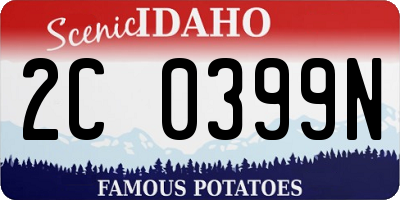 ID license plate 2C0399N
