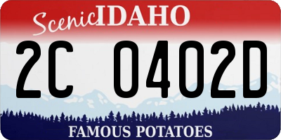 ID license plate 2C0402D