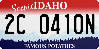 ID license plate 2C0410N
