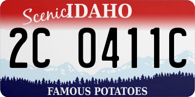 ID license plate 2C0411C