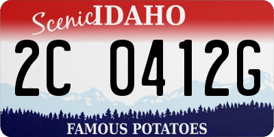 ID license plate 2C0412G