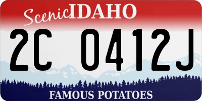 ID license plate 2C0412J