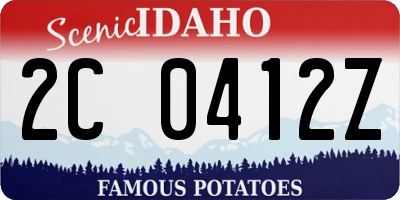ID license plate 2C0412Z