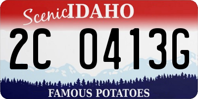 ID license plate 2C0413G