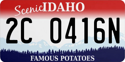 ID license plate 2C0416N