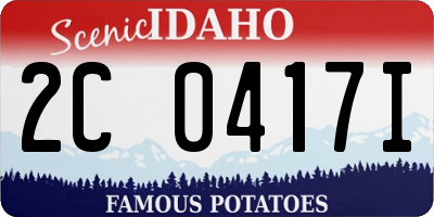 ID license plate 2C0417I