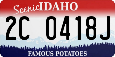 ID license plate 2C0418J