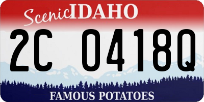 ID license plate 2C0418Q
