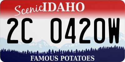 ID license plate 2C0420W