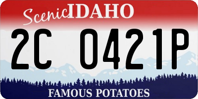 ID license plate 2C0421P