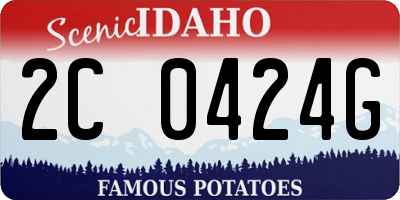 ID license plate 2C0424G