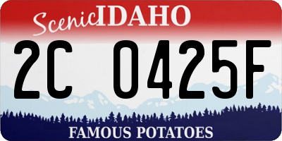 ID license plate 2C0425F
