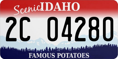 ID license plate 2C0428O