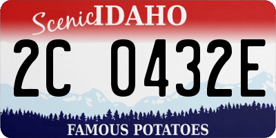 ID license plate 2C0432E