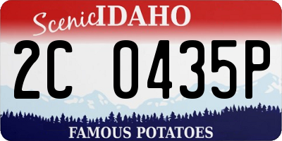 ID license plate 2C0435P