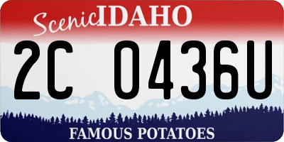 ID license plate 2C0436U
