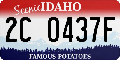 ID license plate 2C0437F