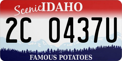 ID license plate 2C0437U