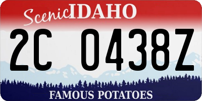 ID license plate 2C0438Z