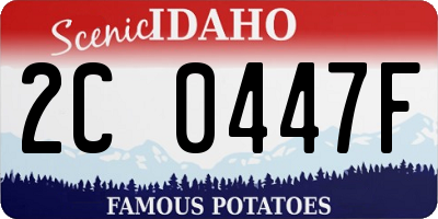 ID license plate 2C0447F