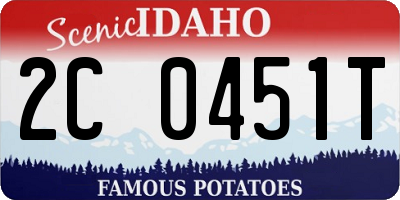 ID license plate 2C0451T