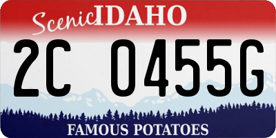 ID license plate 2C0455G