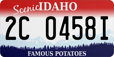 ID license plate 2C0458I