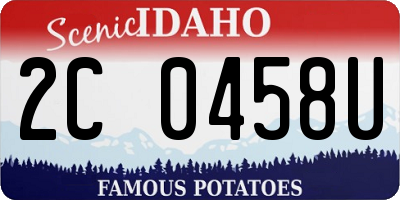 ID license plate 2C0458U