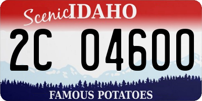ID license plate 2C0460O