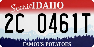 ID license plate 2C0461T