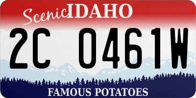 ID license plate 2C0461W