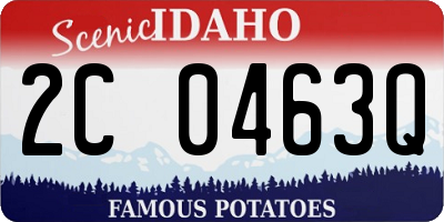 ID license plate 2C0463Q