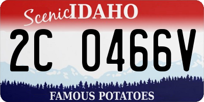 ID license plate 2C0466V