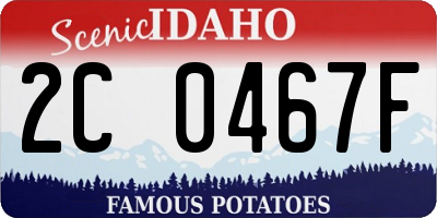 ID license plate 2C0467F