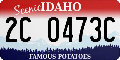 ID license plate 2C0473C